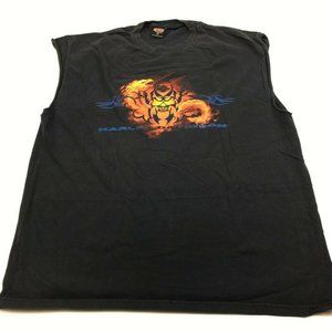 Harley Davidson Mens 2XL South Valley Sandy Utah Cut Off Short Sleeve T-Shirt